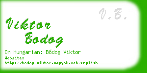 viktor bodog business card